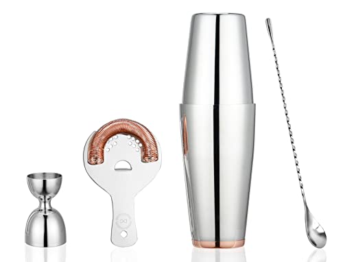 Copper Hawthorne Strainer, Stainless Steel Cocktail Strainer With High Density Spring For Professional Bartenders And Mixologists, Mirror Polished, One Strainer #TOP5