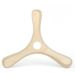 LAMEY bumerang Manufaktur – PROPELL 3 natur Dreiflügler Boomerang für Kinder und Anfänger, handgefertigt aus Holz