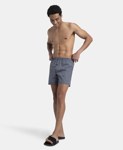 Image of Jockey 8222 Men's Super Combed Mercerized Cotton Woven Printed Inner Boxers with Ultrasoft and Durable Inner Waistband (Pack of 2)