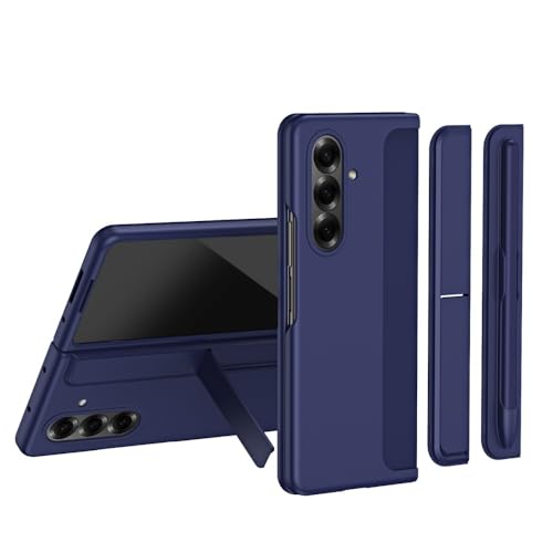 Coque rigide Samsung Galaxy Z Fold 5 bleu foncé étui silicone élégant haute protection