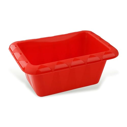 Dr. Oetker Molde Silicona Bizcocho Rectangular 15 cm Flexxibel Love rojo mini, Apto para Horno y Air Fryer, Resistente hasta 230ºC, Apto para lavavajillas, 18x13x7.5, Base de 15 cm, 1ud.