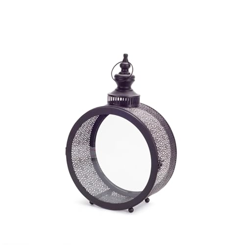 Maykoosh Black Metal Circle Lantern 17.5