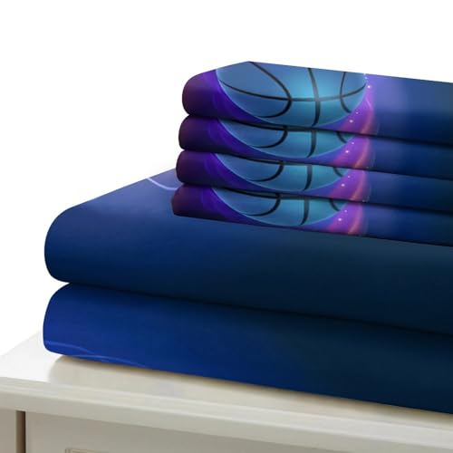 Housse de couette basketball effet 3D durable avec fermeture éclair - 7