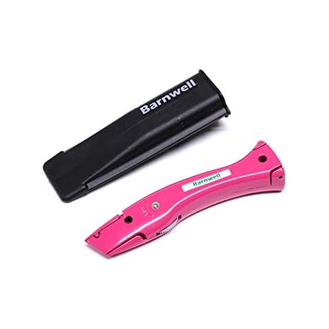 Barnwell Pink Dolphin Delphin Carpet Fitters Work Trimming Fixed Knife and Holster NO Blades Cover