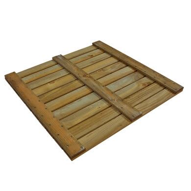 OOGarden - Dalle de terrasse bois Douglas - 100 x 100 cm - Ep. 44 mm