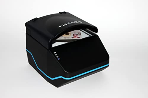 Thales (Formerly Gemalto) QS2000 Durable Full Page Compact Document, Passport Reader, ID Scanner for Hotels, Casinos, Liquor Stores, Bars, Night Clubs. Includes MRZ, Image Capture & Barcode Reader