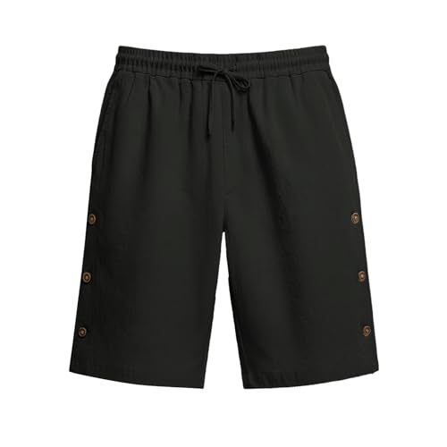 Short ample homme en lin léger avec cordon de serrage réglable - 4