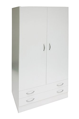 Dmora AR1026 Armadio, Ante e Due Cassetti, Legno