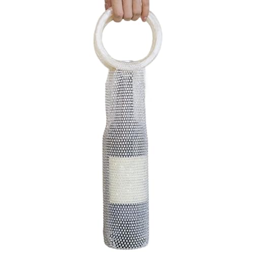 Bolsa de malla para botellas de vino con diamantes: estilo y sofisticación para regalar en fiestas