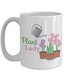 NA Frühlingsgarten Garten Crazy Plant Lady Geschenk Kaffeebecher (11oz, weiß)