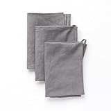 Ger3as Geschirrtücher Leinen – 3er-Set aus 100% Leinen – 45x65 cm Küchentücher mit Aufhänger...
