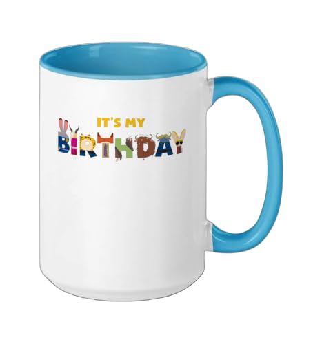 Disney Zootopia "It's My Birthday" Party Matching Ceramic Mug, Blue/White, 15oz by Disney - Used condition - Image 2