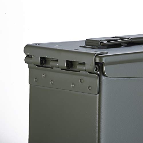 Metal Ammo Case Can – Military And Army Solid Steel 30 Cal Holder Box (Army Green-30Cal) #TOP2