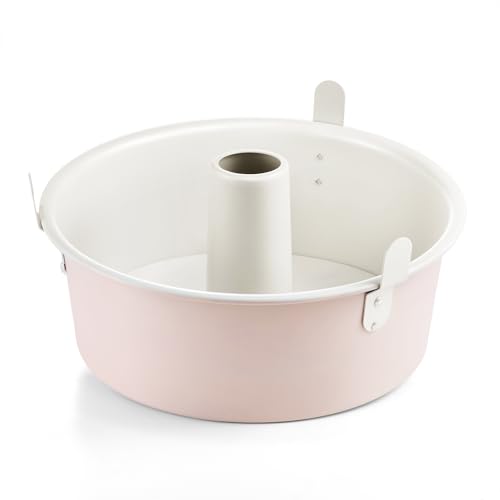 HONGBAKE Nonstick Angel Food Cake Pan with Removable Bottom,...