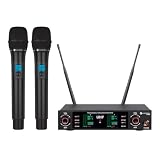 Microfone Kadosh Sem Fio Duplo de Mão UHF Digital K-492 M