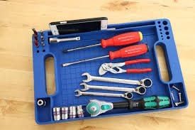 AASTIK Flexible Portable Tool Tray | Tool Box Organizer | Silicone Bit/Screws/Nails Holder with Integrated Measurement Ruler | Automotive Tool & Accessories (Set of 1,Multicolor)-image-30