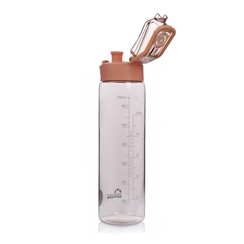 Majestic Sport Okosei Clear Trinkflasche 750ml, Wasserflasche BPA-Frei, Tritan, gym flasche, Sportflasche für Fahrrad, Outdoor, Fitness, Leicht, Stoßfest, Wiederverwendbar, Rosa.