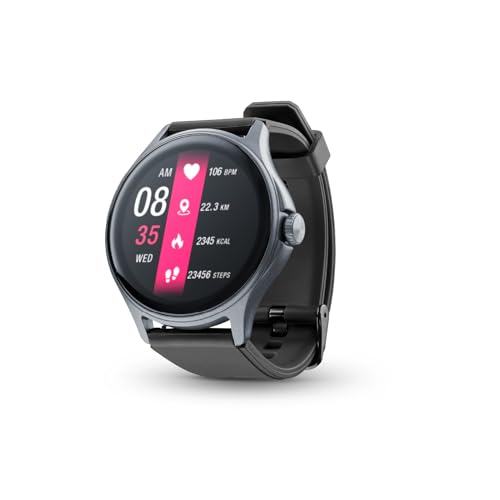 - ION PRO ROUND - Smartwatch con app - Display 1.38 - Risposta alle Chiamate - Waterproof e Dustproof - Monitoraggio Attività Fisica - Funziona con App ION - bluetooth nero