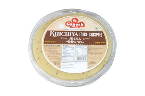 Image of Ganesh Papad Khichiya Rice Crispie Jeera Papad, Suitable for Jain, 400g