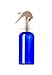 4 oz Cobalt Blue Plastic Boston Round Bottle - w/White Trigger Sprayer- Pack of 6