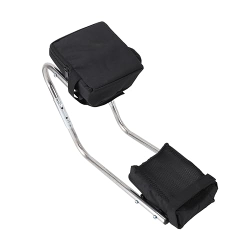 aqxreight Sedile per Ginocchio da Giardino in Acciaio Inossidabile per Giardinaggio, Salvaspazio, Riduce al Minimo L'affaticamento della Vita del Ginocchio, Adatto per Lavori Agricoli,