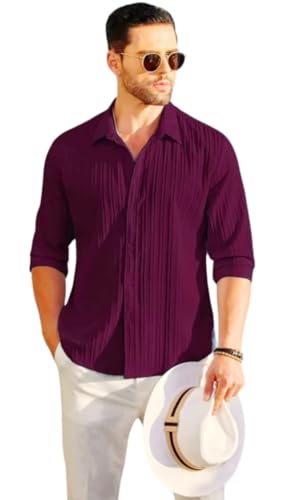 Image of FUNKY RICH Funkyrich Textured Popcorn Shirts for Men || Casual Shirt for Men || Shirt for Men|| Men Stylish Half Sleeve Shirt || Men Fancy Shirt