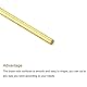 sourcing map 10 Stück Messingstab Massiver Rundstab 1.8 mm Durchm. 250mm Länge Drehstange Stock für RC Modell DIY Handwerk
