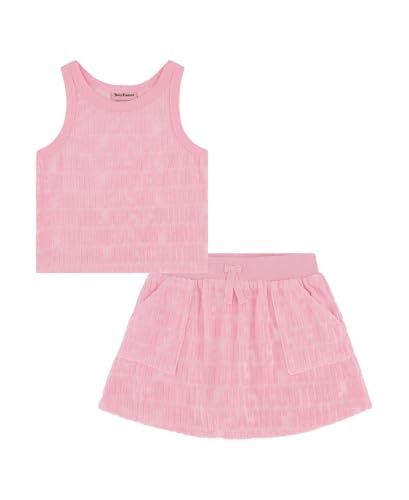 Image of Juicy Couture Girls' 2-piece Velour Set, Tank Top With Skort