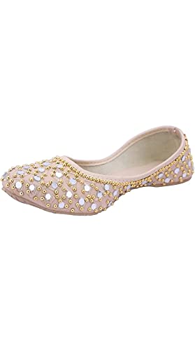 Miraya-Makkhi-Mirror-Design-Jutti-for-GirlsWomen-Ethnic-Footwear-of-Mirror-Work
