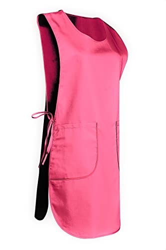 SNV Chasuble médicale pour nettoyage/entretien/restauration et instituts médicaux.. Fermeture par cordon de serrage. Tablier médicale taille unique (Fushia)