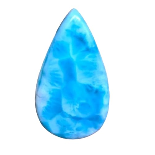 Larimar naturel en cabochon poire 52x29mm pour la création de bijoux uniques DIY