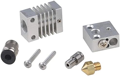 3D printer accessories, 4.1MM V6 Through Hole Silver All Metal J-Head Hotend Remote Extruder Set for 3D Printer printer MANIHOM
