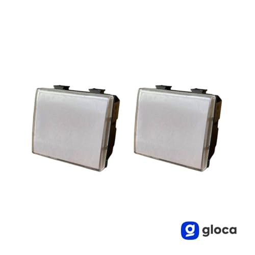 gloca Set 2 Pulsante 2P Portanome Compatibili Con Serie Matix