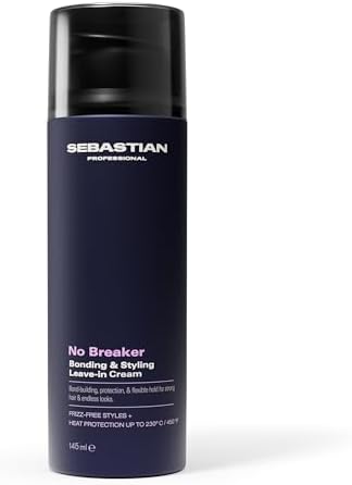 Sebastian Professional No.Breaker Bonding & Styling Leave-in Cream | Intense Hair Conditioning Cream with Heat Protection | 72 HR Frizz-Free, Flexible Hold | 4.9 fl oz | 145 ml