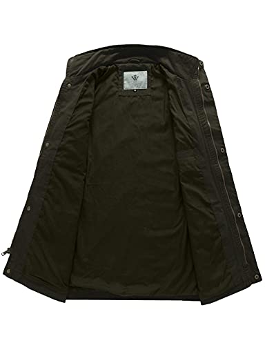 WenVen Men's Lightweight Military Style Jacket Twill Cotton Windbreaker3