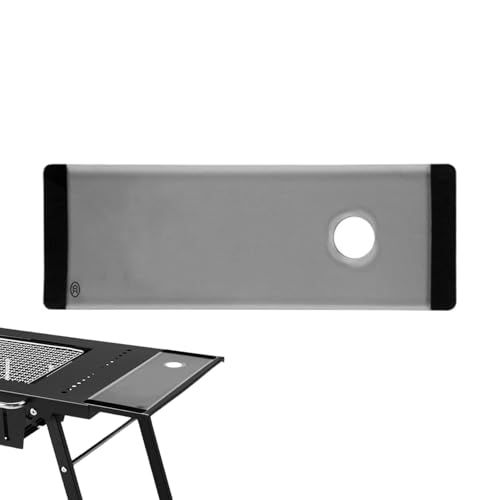 Nybhyjka Mesa modular de camping | Mesa de comedor de camping de vidrio templado gris, piezas de expansión ligeras, mesa de engranaje para comedor, cocina, patio, eventos, viajes al aire libre, picnic