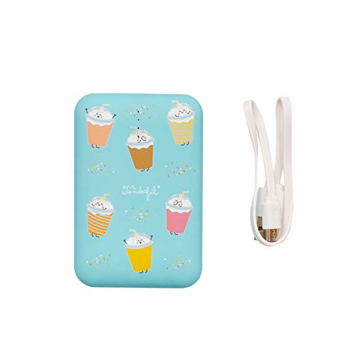 Mr. Wonderful 8436557692085 - Batería externa de 10.000 mAh con diseño batidos,...