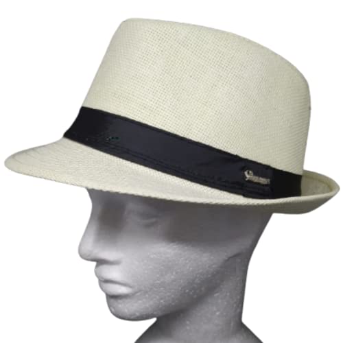 Chapéu Moda Panamá Aba Pequena Casual Praia Unissex Verão (LT 2002 CREME (M))