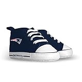 MasterPieces - NFL Baby Pre-Walkers Shoes, Officially Licensed New England Patriots Football, High Top Sneakers, Soft Anti-Slip Soles, Boys and Girls, 0-6 Months Team Color