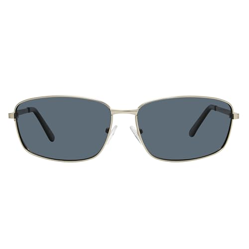 Men's Oliver Rectangle Sunglasses, Silver, 61mm2