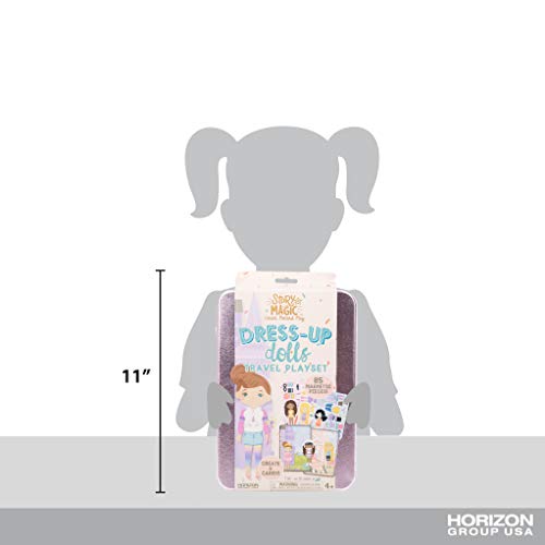 Story Magic Dress-Up Dolls Playset, Pretend Play Magnetic Case, Magnet Outfit And Accessory Pieces, Great For Travel Or Playdates, Magnetic On The Go Activity Set For Ages 4, 5, 6, 7 , Pink #TOP4