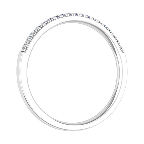 1/10 to 1/2 Carat Diamond Semi-Eternity Wedding Band Ring in 14K White Gold (I1-I2 Clarity)2