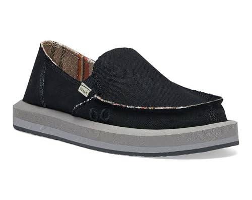 Image of Sanuk Womens Donna Soft Top Hemp Loafers | Womens Shoes | Slip On Shoes for Women | Women's Slip-on Loafers | Memory Foam Footbed