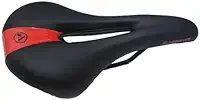 Banco Selim Absolute Vazado Preto 270x145mm Bike Mtb Speed Cor:Preto/Vermelho