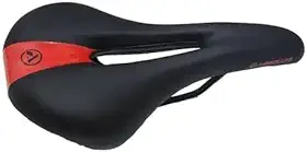 Banco Selim Absolute Vazado Preto 270x145mm Bike Mtb Speed Cor:Preto/Vermelho
