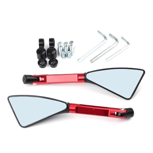 Espejo retrovisor de motocicleta competición en rojo premium 2