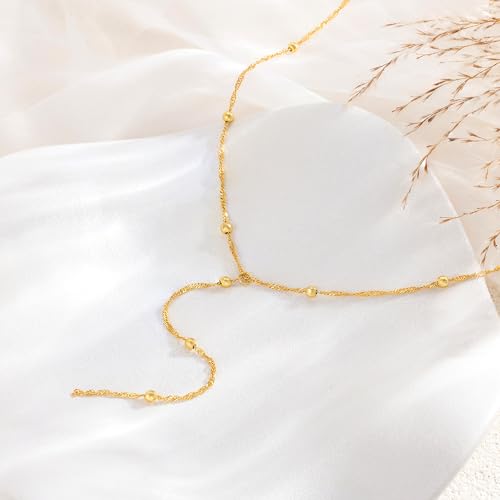 Image of Tewiky Layered Necklaces for Women 14k Gold Plated Chain Necklace Set