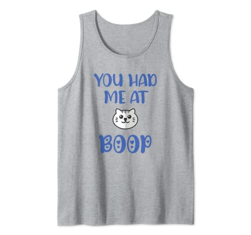 Funny Cat Lover You Had Me at Boop Cute Kitty Boop the Snoot Tank Top