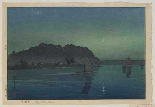 Cuadro río Tone Hiroshi Yoshida de 60x90cm SERENDIPITP pintura al óleo para salón