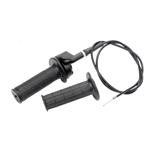 GIONAR 1 paire de poignées de guidon de moto 22 mm avec poignée d'accélérateur, câble, pince à gaz, kit de rechange pour dirtbikes, quad et mini motos,...